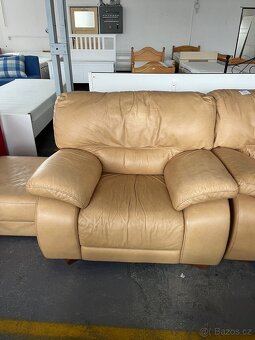 Kožený komplet  2+1+bobek - 3