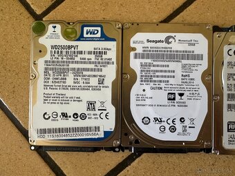 Pevné disky 2,5" - 250GB / 320GB - 3