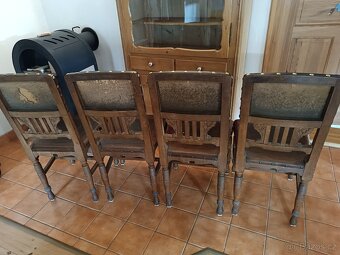 Starožitné židle 4 kusy - 3