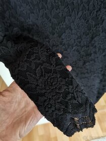 Černé zateplené krajkové šaty, Orsay, vel. S - 3