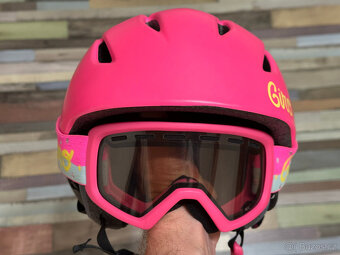 Dětská lyž. helma Giro Launch+brýle Giro REV,vel.52-55,5cm - 3