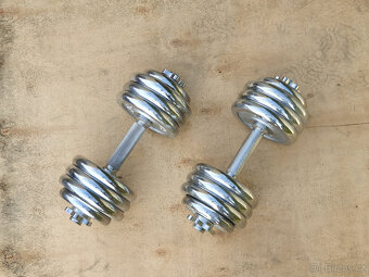 Jednoručky činky 2x20kg za 3990,- CHROM - 3