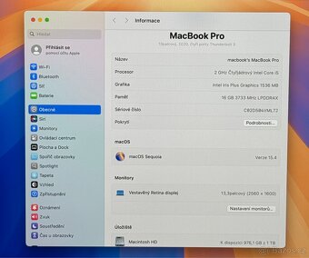 MacBook Pro 2020/16GB RAM/i5/1TB SSD/Záruka - 3