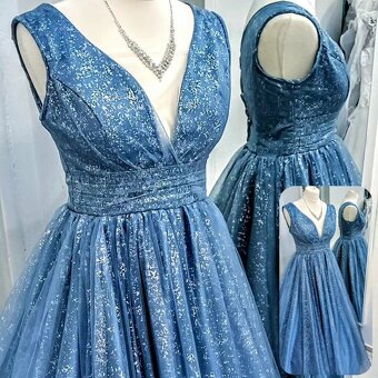 LUXUSNÍ plesové šaty RAINBOW - 3