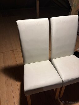 Bílé jídelní židle 6 ks - 3