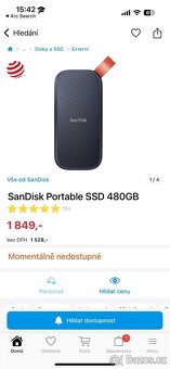 NOVÝ SanDisk SSD 480gb - 3