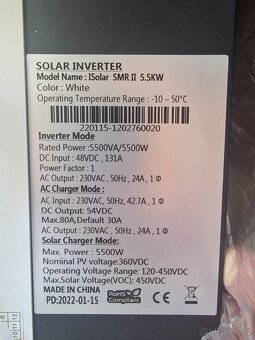 Solární střídač / hybridní měnič ISolar SMR II 5,5KW 48V - 3