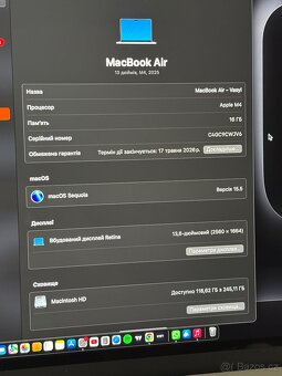 MacBook Air 13” M4 – 16GB / 256GB – Jako nový, pouze 30 cykl - 3
