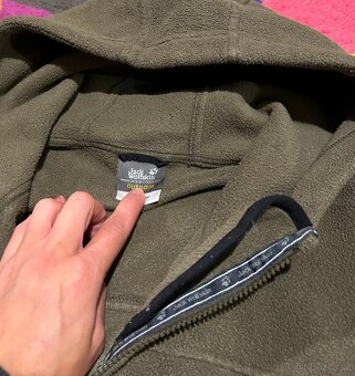 JACK WOLFSKIN PÁNSKÁ ZIMNÍ FLEECE KHAKI MIKINA-BUNDA XL - 3