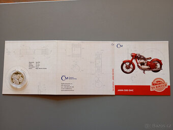Stříbrná mince Na kolech - Motocykl JAWA 500 OHC proof - 3