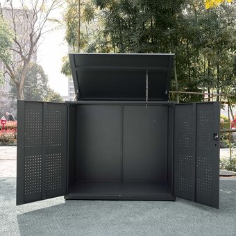 Kovový přístřešek na popelnice KW 2 x 240 l - 3