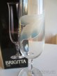 Crystal Bohemia Czechoslovakia vysoka sklenice na sampanske - 3