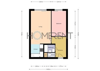 Pronájem bytu 2+kk, 43 m² - Odolena Voda, ulice Pod Tvrzí - 3