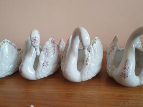 Porcelánové labutě velké a malé Leander - 3