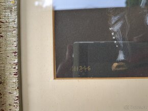 OBRAZ - "Bard" - pastel, signováno - 3