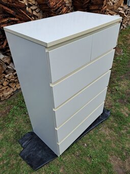 Ikea komoda Malm bílá 6 zásuvek - 3