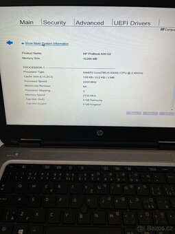 Zánovní HP Probook 640 G2,i5,12 GB DDR4,SSD 500GB - 3