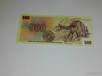 Bankovky Československo - 2 x 100 kčs,10 kčs,10 kčs a 500 kč - 3