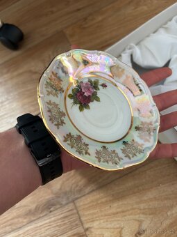 Starorolský porcelán - sada hrníčků s podtácky - 3