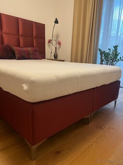 Luxusní boxspringová postel s vysokým čelem včetně matrace - 3