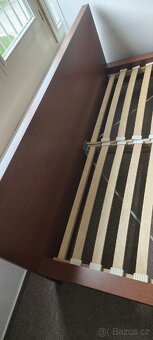 Manželská postel ikea malm tmavě hnědá - 3