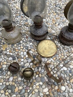 Prodám starožitné retro petrolejové lampy, nálezový stav - 3