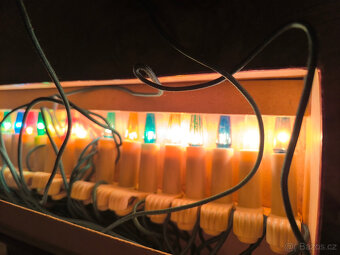 Staré vánoční svíčky Zlatokov, světýlka, osvětlení,rok 1957 - 3