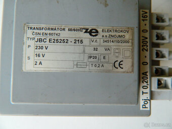 Trafo 230/16V, 2A - 3