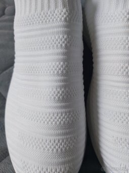 Dámské prodyšné pletené boty, slip on boty vel.39 bílé - 3