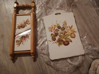 starožitné porcelánové kruhadlo+ porcelánové prkénko - 3