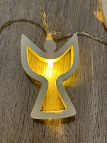 Vánoční osvětlení andělé drevene - 3