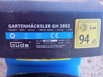 Štěpkovač elektrický Güde 2800W - 3