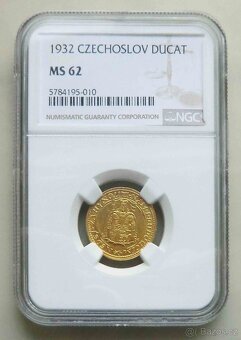 Svatováclavský dukát 1932, certifikace NGC MS 62 - 3