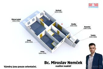 Pronájem bytu 3+1, 87 m², Plzeň, ul. Havlíčkova - 3