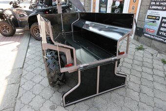 Vozík za čtyřkolku dvounápravový kovový, plechový Shark WOOD - 3