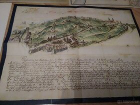 Mapový obraz Malé Strany a Strahov-Václav Hollar - 3