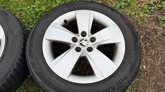 Alu kola Škoda 5x100, zimní pneu - 3