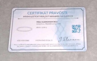 Minimalistický náramek z bílých sladkovodních perel - 3
