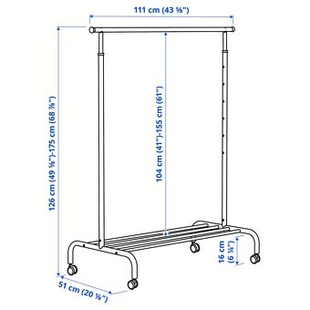 Ikea Rigga šatní stojan sluha na oblečení - 3