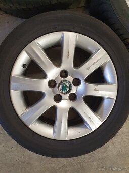 Originální kompletní kola Škoda 5x100 r15 pneu 195/55 r15 - 3