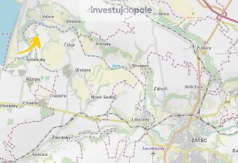 Prodej specifického pozemku 3 723 m², Nové Sedlo - Číňov - 3