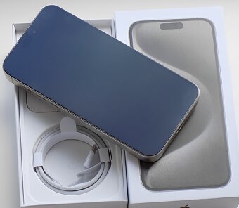 iPhone 15 Pro White Titanium BATERIE 100% TOP - 3