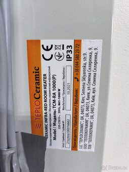 Infra panel Teplo ceramic 1000w - 3