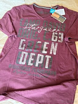 Pánské tričko Camp David Vintage Rebel Red Vínová L Nové - 3