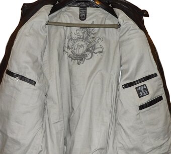 Černá kožená bunda - 3XL - 3