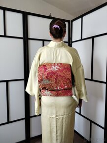 Obi pás ke kimonu s origami jeřáby - 3
