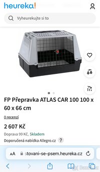 Přepravní box na psa 100x66, perfektní stav - 3