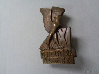 Starý odznak "Všesokolský slet v Praze 1948" - 3