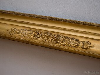 Starožitný zlacený rám na obraz – Biedermeier, 145 × 90 cm - 3
