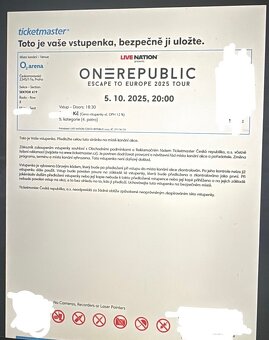 OneRepublic 5.10.2025 O2 ARENA Praha - 3